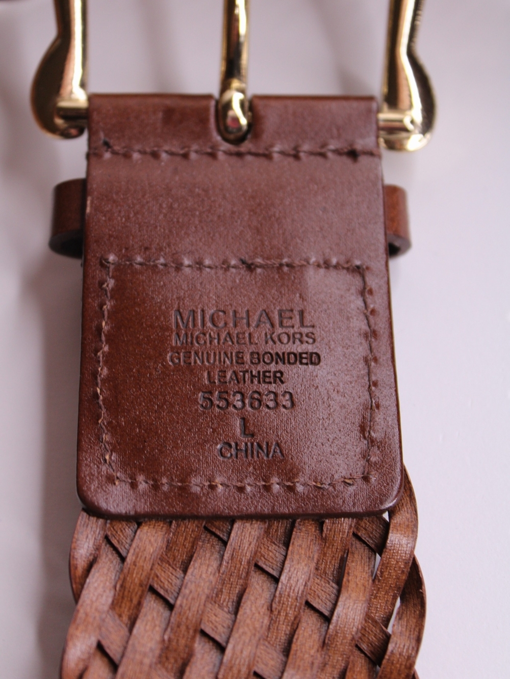 Michael Kors Brown Woven Leather Womans’s Belt